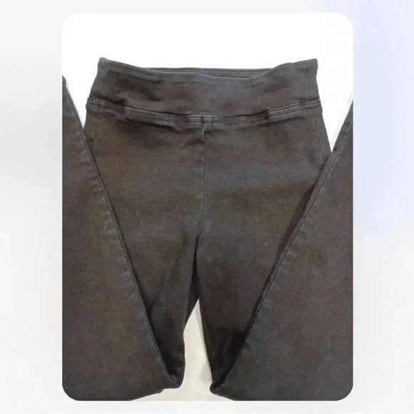 FRAME High Rise Black Flare Wide Waistband Slip On Jeans Size  1 - Picture 5 of 8